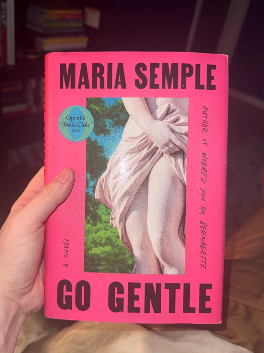 Maria Semple Go Gentle Hardcover - Bright Pink Cover